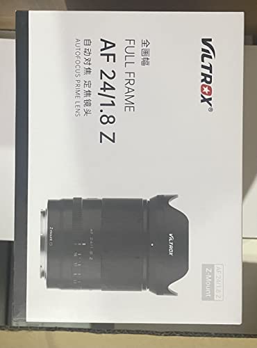 VILTROX 24mm f/1.8 F1.8 Foco automático Full-Frame Wide Angle Lente para Nikon Z-Mount Mirrorless Ca