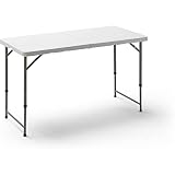 WELL HOME MOBILIARIO & DECORACIÓN Mesa Plegable Multifuncional de Altura Regulable 120 x 60 x 52, con asa para su Desplazamiento