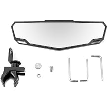 Wsays UTV Center Rear View Mirror Adjustable Angle fits 1.5-2" Round Roll Bar Rear Center Convex Mirror Compatible with RZR Maverick Talon Pionner KRX Mule YXZ Wolverine ZFORCE