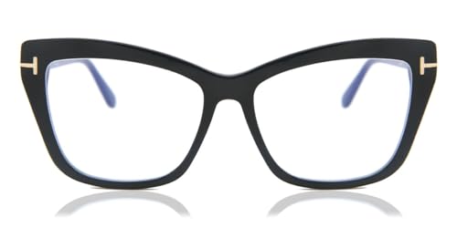 Tom Ford FT5812-B Glasses, Shiny Black, 55 Unisex Adult