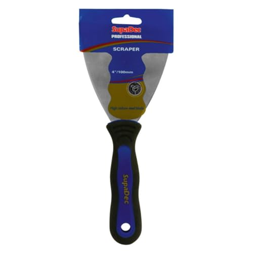 Image of SupaDec Professional Soft Grip Paint Scraper – 4"/100mm | Durable Paint & Residue Removal Tool with Ergonomic Comfort Handle | Premium Paint Scrapers Ideal for Walls – Wood – Glass & Decorating Prep