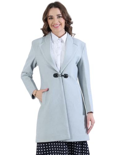 Image of PLAGG Women's Notched Lapel Long Overcoat