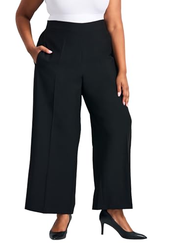 Women's Plus Size Anna Wide Leg Pleat Front Pant