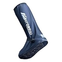blloocod Rain Boot Shoe Covers Waterproof with Zipper Anti Slip Reflective Design for Cycling Camping Hiking Men Women