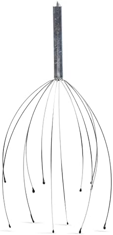 ANDALUS Scalp Massager, Handheld Head Scratcher, Gentle Beads, Stress Relief, Deep Relaxation (Silver)