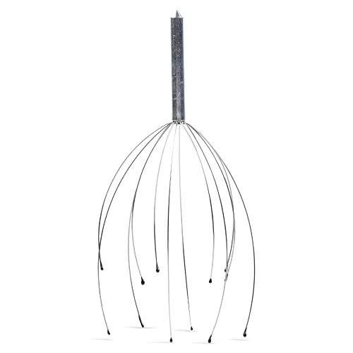 Andalus Scalp Massager, Handheld Head Scratcher, Gentle Beads, Stress Relief, Deep Relaxation (Silver) #TOP6