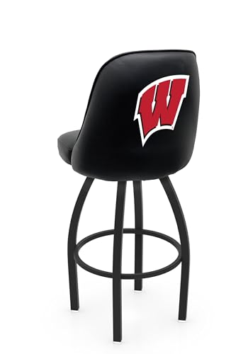 L048 Logo Grizzly Wisconsin W Swivel Counter Stool