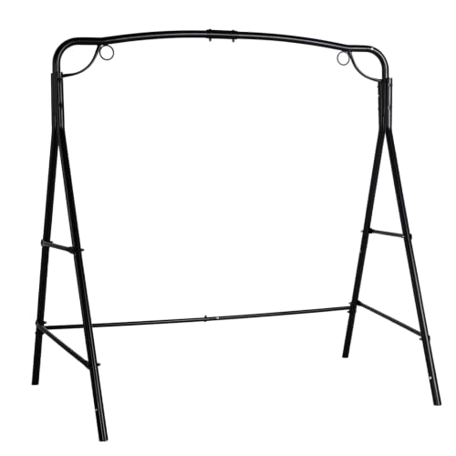 Image of VINGLI Heavy Duty Porch Swing Stand, 660 LBS Steel Frame, Black