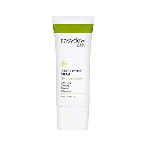 Easydew Daily Double Hydra Cream 2.02 fl oz - Moisturizing Cream with EGF & Serine of NMFHydrating, Soothing, Anti-Aging