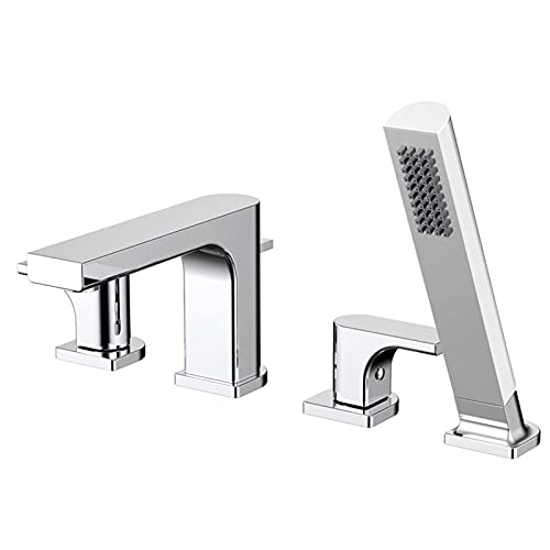 Robinet latéral de baignoire style contemporain avec commande eau chaude froide - 2