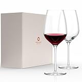 Stölzle Lausitz Rotweinkelch Fino/Rotweinglas 2er Set/Hochwertige moderne Rotweingläser/Elegante leichte Weingläser Rotwein/Stölzle Rotweingläser/Weinkelche Glas