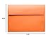 Note Card Cafe A7 7.25 x 5.25 in Blank Orange Envelopes | 100 Pack | Sealable, Square Flap | Perfect for Invitations, Greeting Cards, Baby Showers, Weddings, Mailing, Crafts, Stationary | Printable