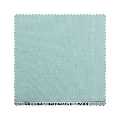Image of Raymond 100% Cotton Fabric (Green, 1.7 Meters for Shirt, Solid, Less Wrinkles)