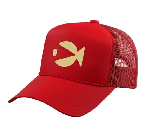 Disney Gravity Falls Grunkle Stan Fez Logo Disney Channel Trucker Hat with Adjustable Mesh Back Red