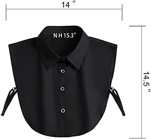 UNAOIWN Fake Collar Detachable Blouse Dickey Collar Half Shirts False Collar for Women and Girls
