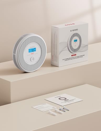 X-Sense XP0A-iR Rauch und CO Melder mit Sprachalarm und Standortansage, WLAN Kombinierter Rauch- und Kohlenmonoxidmelder für 17 festlegbare Räume，kompatibel mit der X-Sense Home Security-App, 1 Stück