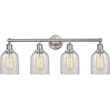 Innovations Lighting Caledonia - 4 Light Bath Vanity in Industrial Style-11.5 Inches Tall and 32 Inches Wide-Brushed Satin Nickel Finish-Mouc