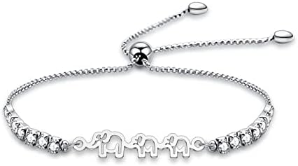 Elephant Necklace Elephant Mom Baby Necklace Elephants Jewelry Twin Mom Necklace Mother's Day Gift Elephant Lovers Gifts (Elephant Bracelet 2)