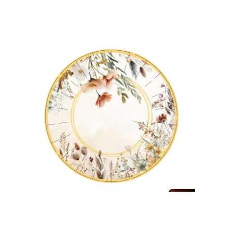 Boosolo Floral Party Supplies paper plates and Napkins Sets for 24 Guest Cover