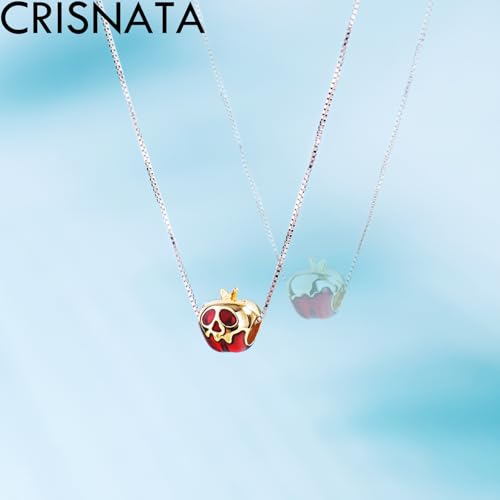 Villains Evil Queen Poisoned Apple Charms, fit Pandora Halloween Bracelet, 925 Sterling Silver 18k Gold Plated Ghost Red Enamel Apple Fruit Bead, Gift for Holiday/Birthday4