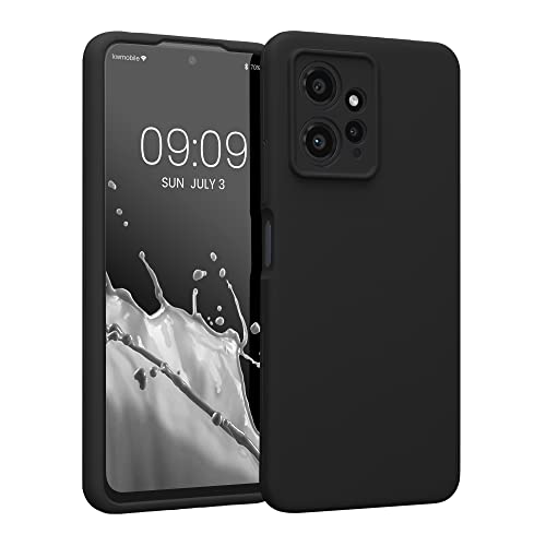 kwmobile Hülle kompatibel mit Xiaomi Redmi Note 12 (4G) - Hülle Silikon gummiert - Handyhülle - Handy Case in Schwarz