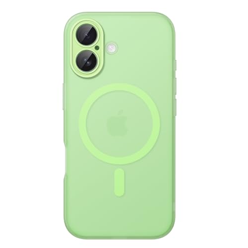 Image of JETech Magnetic Matte Case for iPhone 17, Sage | Compatible with MagSafe, Translucent Frosted Soft TPU Cover, Anti-Yellowing, Anti-Fingerprint, Shockproof