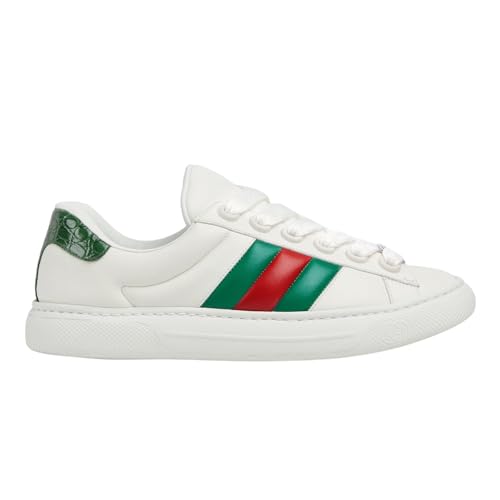 Gucci Ace Sneaker with Web, White (White, US Footwear Size System,...