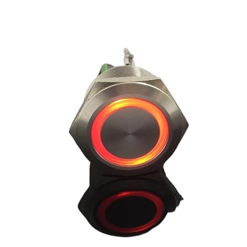 Interrupteur à bouton LED 25mm 6 broches 6V étanche en inox - 6