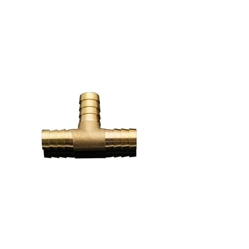 Chaouyyz Men's 1Pc Brass Splicer Pipe Fitting T Stee Hose Barb 4-16Mm/1Pc/Od 25Mm