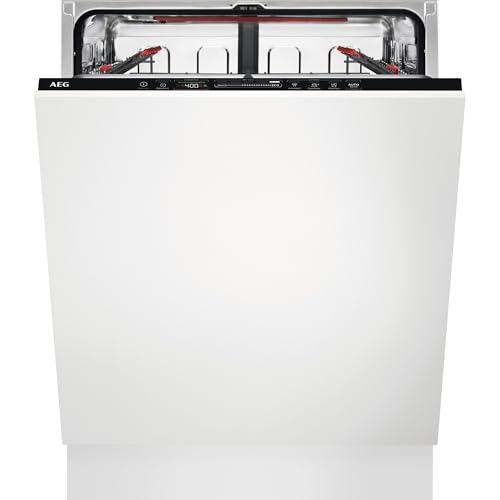 AEG Lavastoviglie Integrata Totale ProClean FSE74627P, 60 Cm, 13 Coperti, Tecnologia AirDry e SatelliteClean, GlassCare 7000, Lava i Cristalli Senza Timore, QuickSelect, Bianco, Classe C