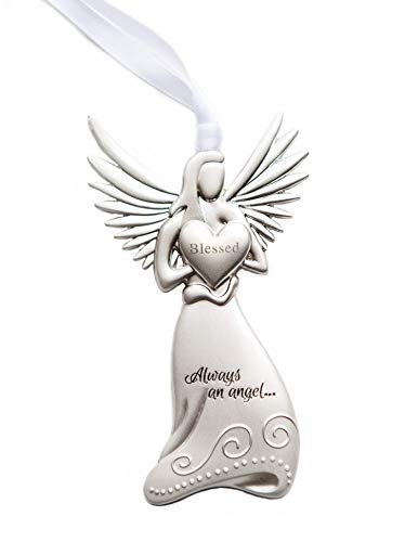 Beautiful Silver Finish Metal Angel With Sentimental Beyond Blessed Poem For Sister #TOP2