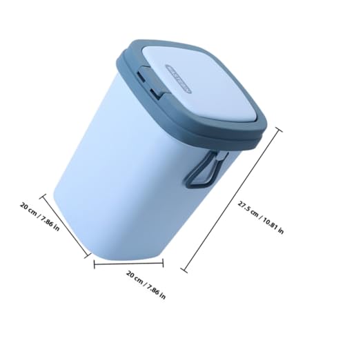 Poubelle de bureau avec couvercle anti odeur 8l compacte à pression - 2