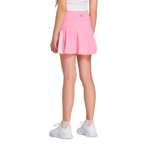Image of FitsT4 Sports Girl's Golf Skirt Adjustable Waist Active Tennis Skort UPF50+