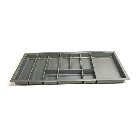 Dark Grey Charcoal Cutlery Tray for 900mm Grass Scala Drawer | 430mm L x 806mm W | Anthracite Stone | Kitchen Organisation | Storage Cover