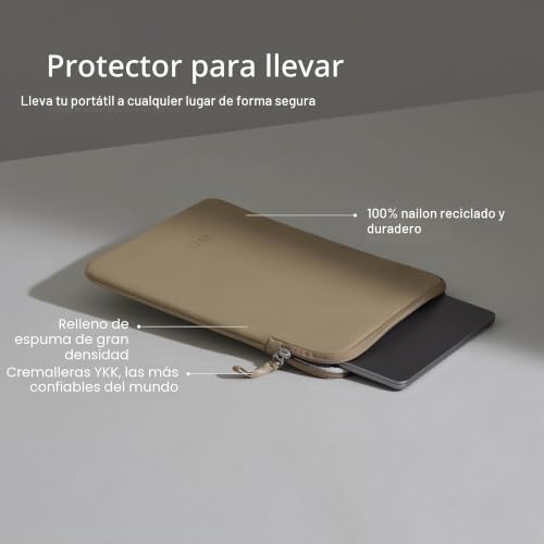 Funda acolchada para portátil con suave forro de vellón gris 3
