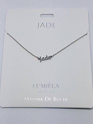 JADE Named Lumeila Necklace Marina De Buchi Silver Colour Presented By Sterling Effectz
