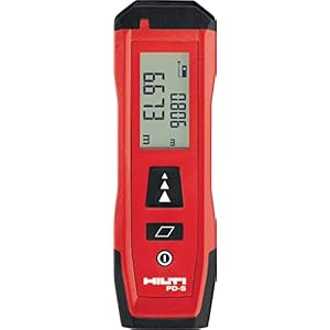 Hilti 2190182 Medidor láser de Distancia PD-S (hasta 60m, diseño Compacto, para medir distancias y áreas con Pantalla para entornos Oscuros y Teclado intuitivo con Memoria. Funda)