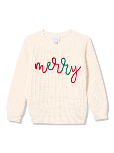 Mud Pie Kids Christmas Merry Sweater White