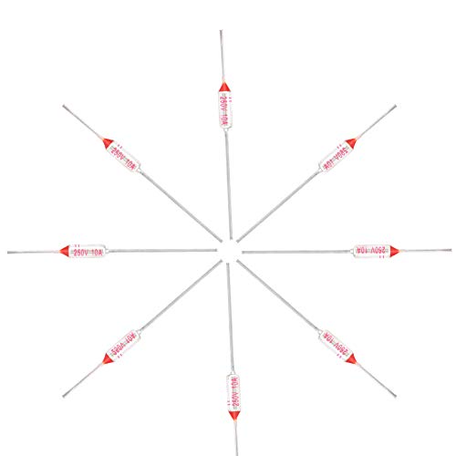 Garosa 10pcs Metal Shell Fusível Térmico Corte 250VAC 10A Temperatura Fusível TF 72-250℃ Protetor pa