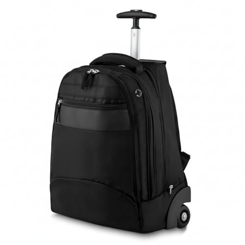 Mochila Executiva All Black com Rodinhas e Haste em Alumínio – Porta Notebook