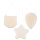 Adorainbow 3 Stück pack Gesichtsschwämme aus Weißem Konjak für Sanfte Gesichtsreinigung und Peeling Leicht und Praktisch für Outdoor und Tägliche Pflege