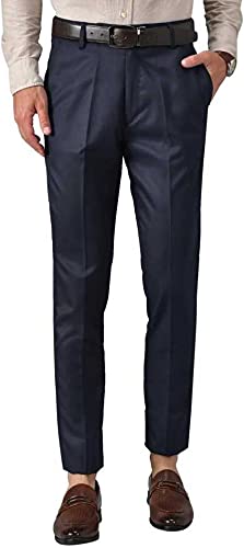 TRYCOM Mens Polyester Slim Fit Formal Trousers
