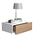 Produktbild VCM Holz Wandschublade Nachtschrank Wandboard Schublade Konsole Nachttisch Usal M 45 cm Weiß/Honig-Eiche