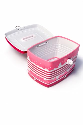 Image of Sajani Cute Cartoon Creative Portable Piggy Bank, Money Saving Box with Combination Lock, Mini Coin Bank Gifts for Boys and Girls, Best Return Gifts for Kids (Pack of 1) (Sandwich - Pink)