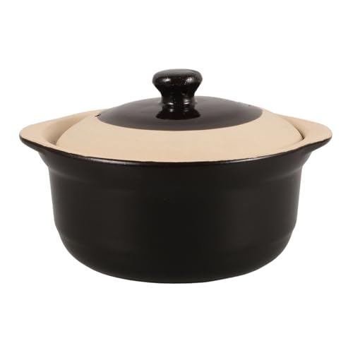 Mobestech Ton Auflaufform mit Deckel Schwarz