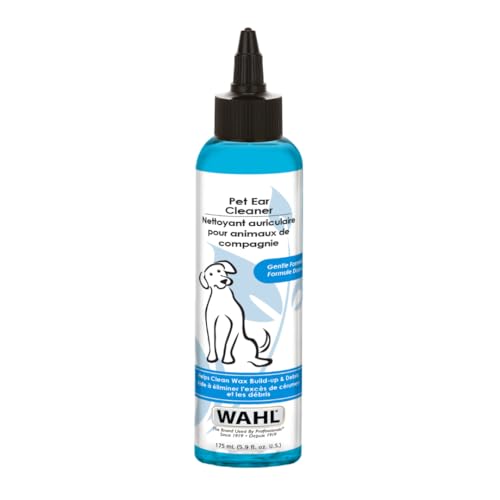 Wahl Canada Pet Ear Cleaner, Gently Clean Away Wax Build up and troublesome Debris from Your pet’s Ear, 175 ml – Model 58295
