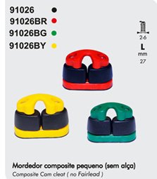 Nautos # 91026BG- Small Composite cam Cleat - Green Base - with Fairlead Included