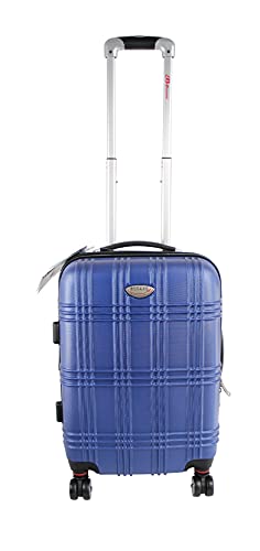 Preisvergleich Produktbild Koffer Reisekoffer mit 4 Zwillingsrollen Dehnungsfuge Doppelreißverschluss Hartschalenkoffer Rollkoffer (M-L-XL) (L, Blau)