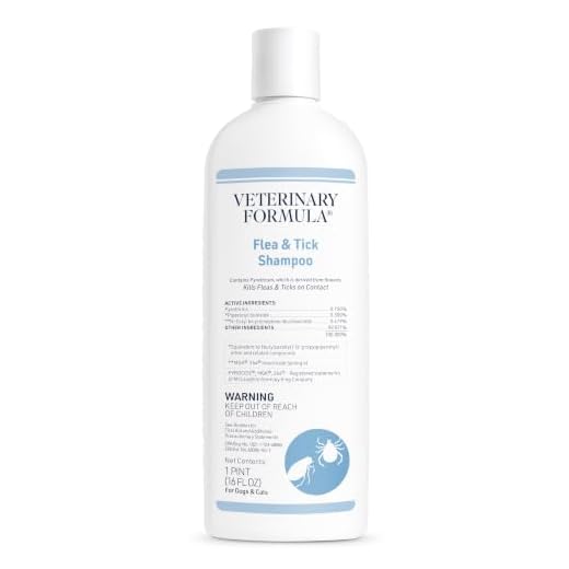 Veterinary Formula Flea and Tick Shampoo for Dogs and Cats, 16 oz – Dog and Cat Flea Shampoo with Pyrethrum to Kill Fleas, Ticks On Contact – Cleanses and Exfoliates