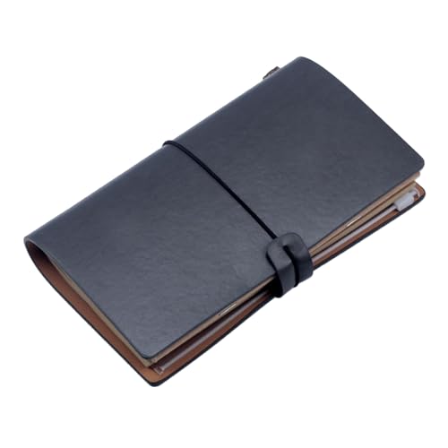 Compact PU Leather Travelers Notebook with Multiple Inserts Size Portable Diary Suitable for Students Professional Refillable No
